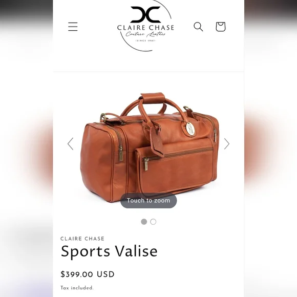 CLAIRECHASE GENUINE LEATHER DUFFEL BAG